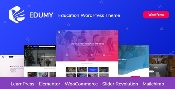 Edumy v1.1.5 - LMS Online Education Course WordPress Theme