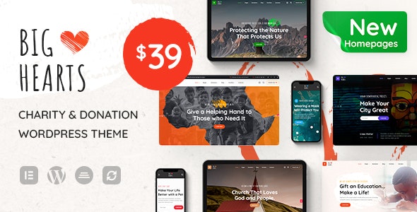 BigHearts v1.0.7 - Charity &amp; Donation WordPress Theme