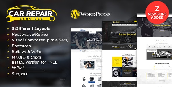 Car Repair Services &amp; Auto Mechanic v3.8 - WordPress Theme + RTL