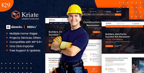 Kriate v1.2 - Industrial Construction Multipurpose WordPress Theme