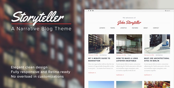 Storyteller v1.5 - A Narrative WordPress Blog Theme