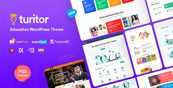 Turitor v1.3.4 - LMS &amp; Education WordPress Theme