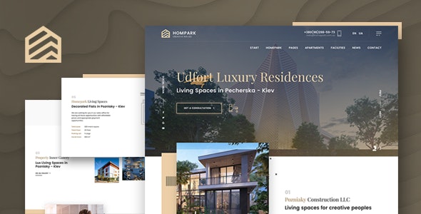 Hompark v1.1.0 - Real Estate &amp; Luxury Homes Theme