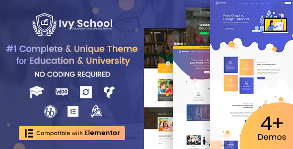 Ivy School v1.3.8 – Education, University &amp; School Theme