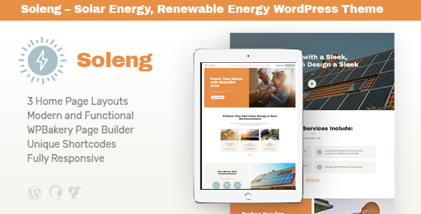 Soleng v1.0.6 - A Solar Energy Company WordPress Theme