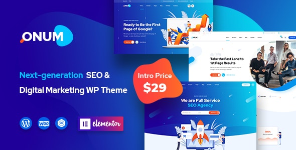 Onum v1.1.2.1 - SEO & Marketing Elementor WordPress Theme