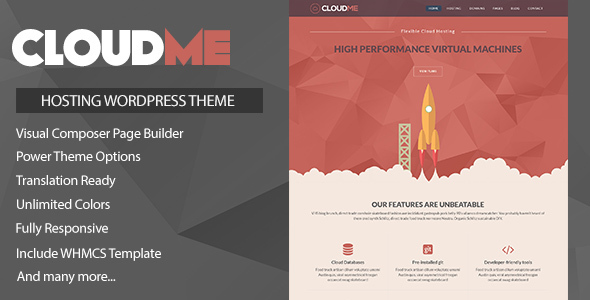 Cloudme Host v1.1.3 - WordPress Hosting Theme + WHMCS