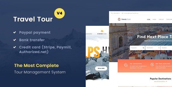 Travel Tour v4.1.9 - Tour Booking, Travel Booking Theme