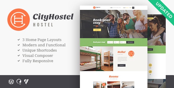 City Hostel v1.0.7 - A Travel & Hotel Booking WordPress Theme