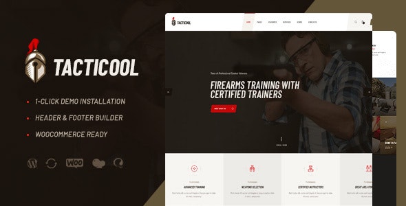 Tacticool v1.0.2 - Shooting Range & Gun Store WordPress Theme