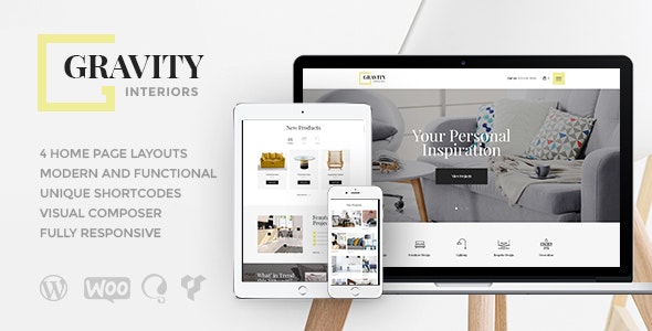 Gravity v1.2.5 - A Contemporary Interior Design & Furniture Store WordPress Theme