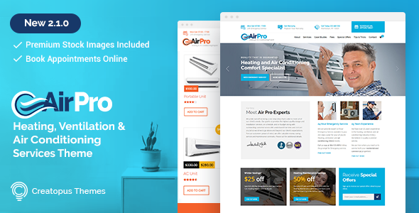 AirPro v2.5.4 - Heating and Air conditioning Theme