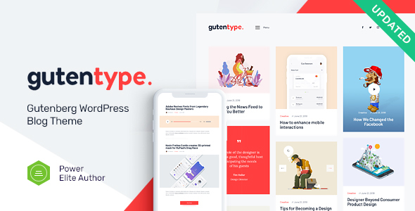 Gutentype v1.9.3 - 100% Gutenberg WordPress Theme