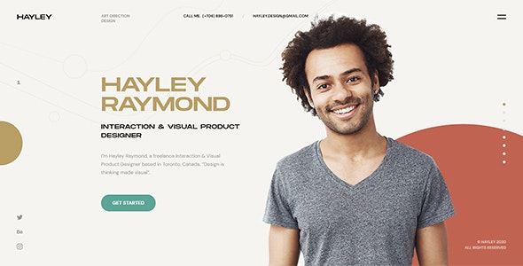 HAILEY v1.0 - Creative Personal CV/Resume HTML Template