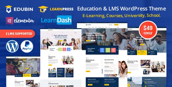 Edubin v5.0.5 - Education LMS WordPress Theme