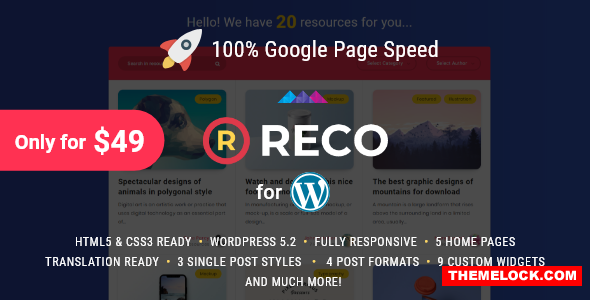 Reco v4.1.0 - Minimal Theme for Freebies