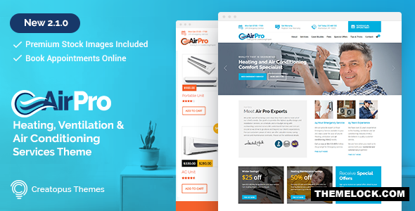 AirPro v2.5.5 - Heating and Air conditioning Theme