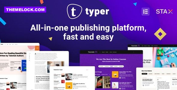 Typer v1.8.1 - Amazing Blog and Multi Author Publishing Theme