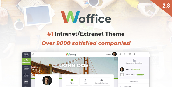 Woffice v2.9.1 - Intranet/Extranet WordPress Theme