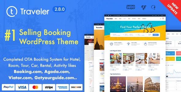 Traveler v2.8.0 - Travel Booking WordPress Theme