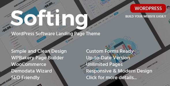 Softing v1.3.2 - WordPress Software Landing Page Theme