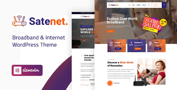Satenet v1.0.0 - Broadband & Internet WordPress Theme