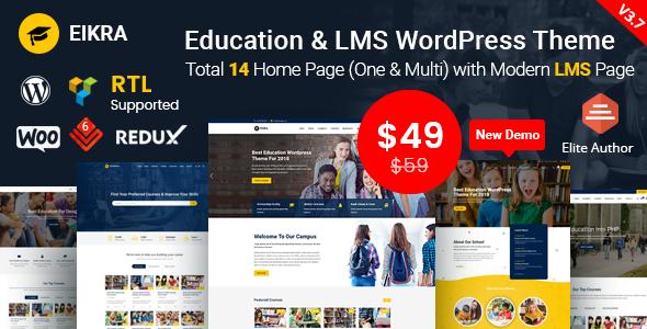 Eikra Education v3.9 - Education WordPress Theme