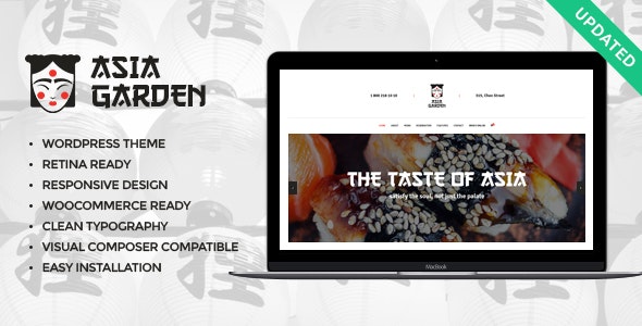 Asia Garden v1.2 - Asian Food Restaurant WordPress Theme