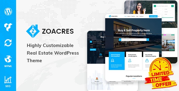 Zoacres v1.1.0 - Real Estate WordPress Theme