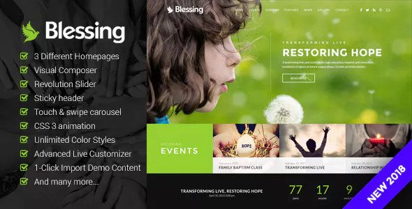 Blessing v1.6.0 - Responsive Theme for Church Websites