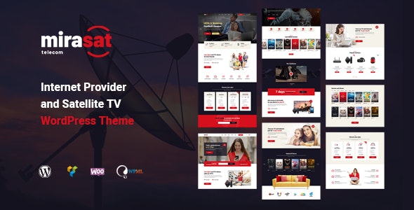 Mirasat v1.0.7 - Internet Provider and Satellite TV WordPress Theme