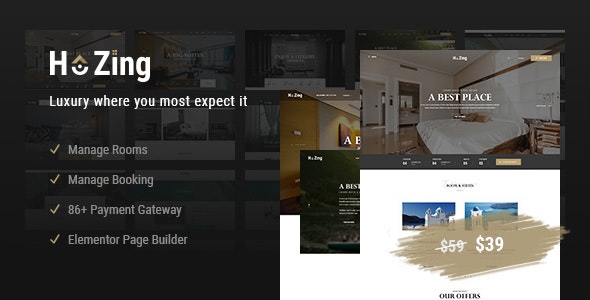 Hozing Hotel Booking v1.0.6 - WordPress Theme