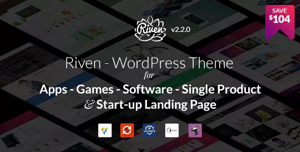 Riven v2.3.6 - WordPress Theme for App, Game, Single Product Landing Page