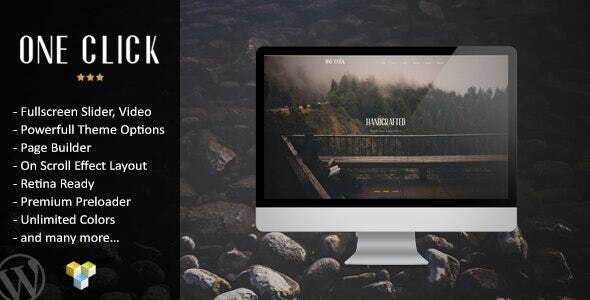One Click v1.0 – Parallax One Page WordPress Theme