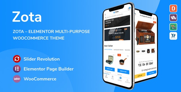 Zota v1.0.4 - Elementor Multi-Purpose WooCommerce Theme