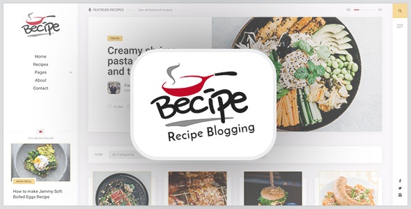 Becipe v1.3 - Recipe Blogging WordPress Theme