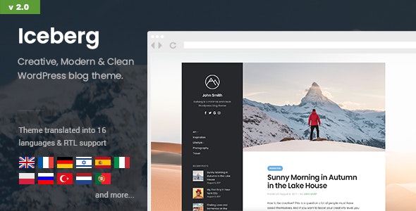 Iceberg v2.0.3 - Simple &amp; Minimal Personal Content-focused