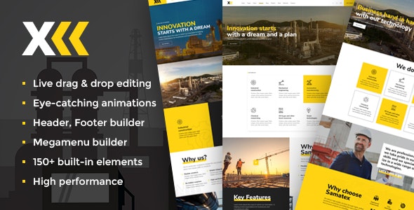 Samatex v3.3 - Industrial WordPress Theme + Woocommerce