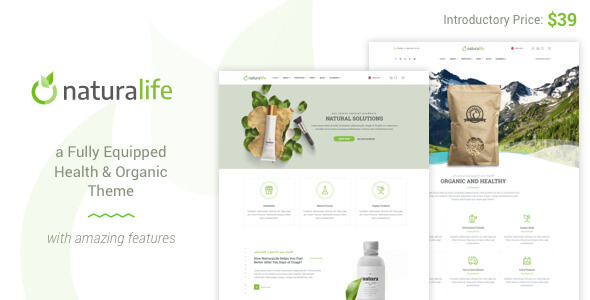 NaturaLife v1.9.7 - Health &amp; Organic WordPress Theme