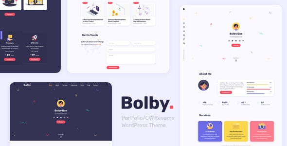 Bolby v1.0.4 - Portfolio/CV/Resume WordPress Theme
