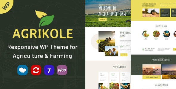 Agrikole v1.9 - Responsive WordPress Theme for Agriculture &amp; Farming