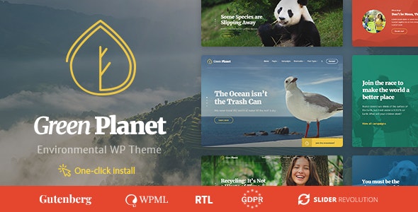 Green Planet v1.1.0 - Ecology &amp; Environment WordPress Theme