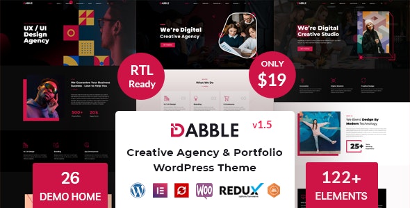 Dabble v1.5 - Creative Agency &amp; Portfolio WordPress Theme
