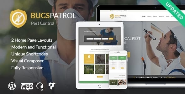 BugsPatrol v1.4.3 - Pest &amp; Insects Control Disinsection Services WordPress Theme