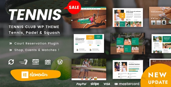 Spyn v1.2 - Tennis Club WordPress Theme