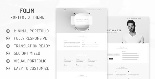 Folim v2.0.0 - Clean Minimalist Portfolio WordPress Theme