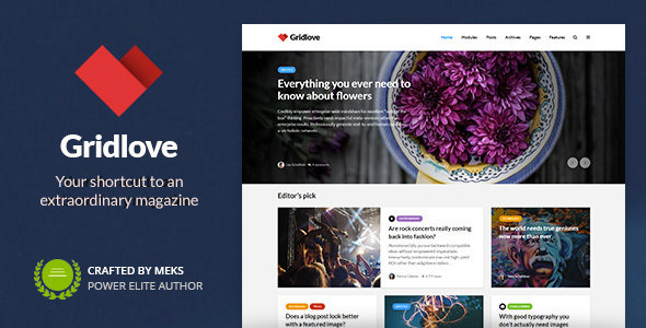 Gridlove v2.0.0 - Creative Grid Style News &amp; Magazine