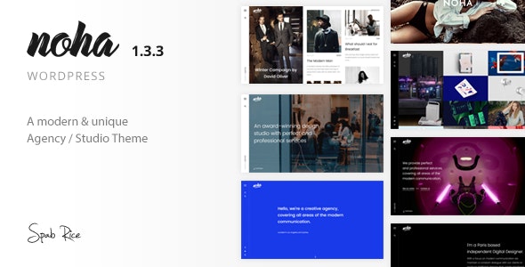 Noha v1.3.3 - A modern Agency WordPress Theme for Creatives