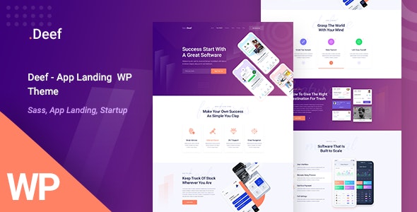 Deef v1.0.0 - App Landing WordPress Theme