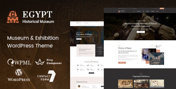 Egypt v1.6 - Museum &amp; Exhibition WordPress Theme